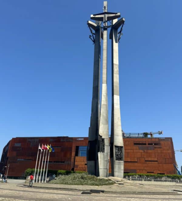 European Solidarity Centre building including the Monument to Fallen Shipyard Workers.